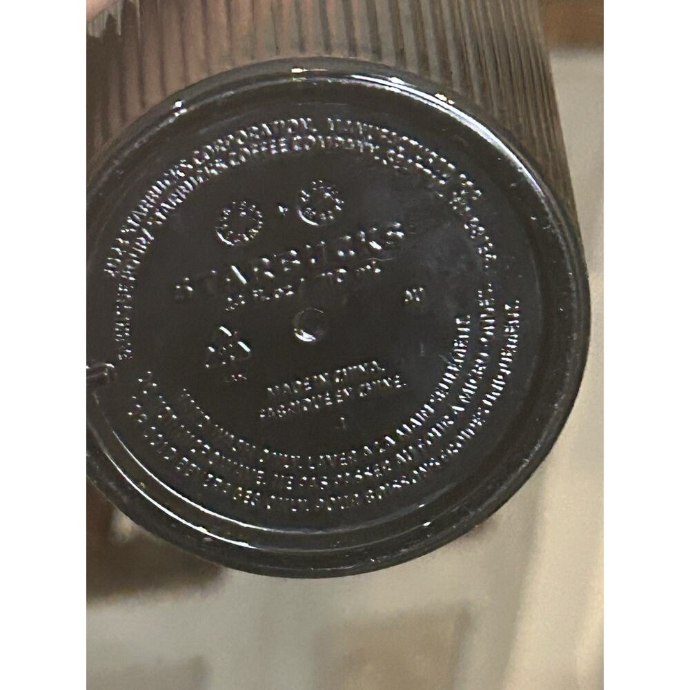 Starbucks Tumbler 2024 Black Pleated 24 oz Venti Cold Cup Straw Monogram Logo - Picture 4 of 4